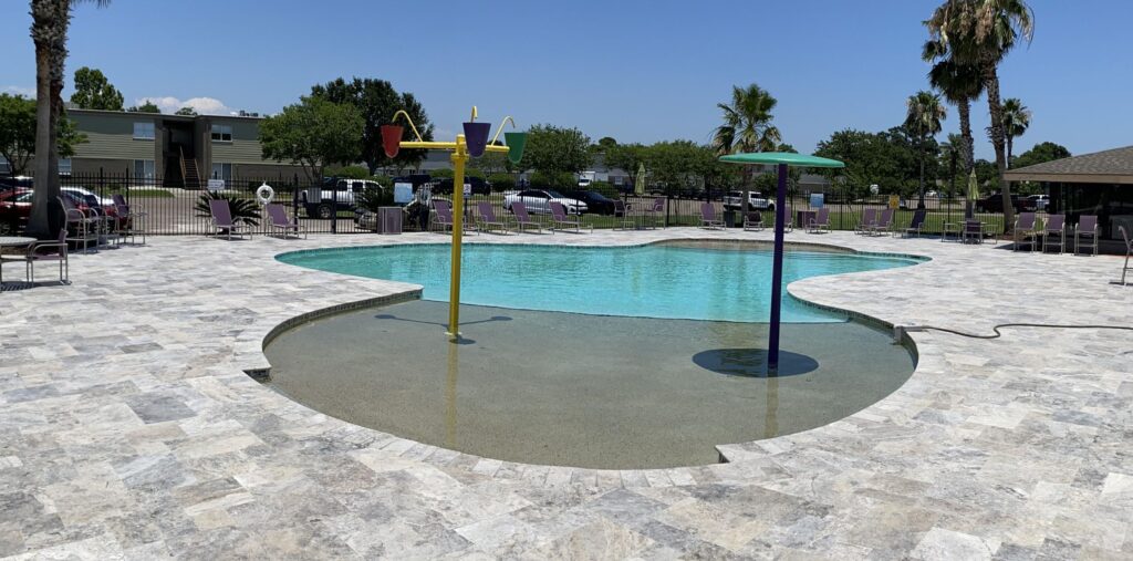 After renovation picture of a pool in Harvey.