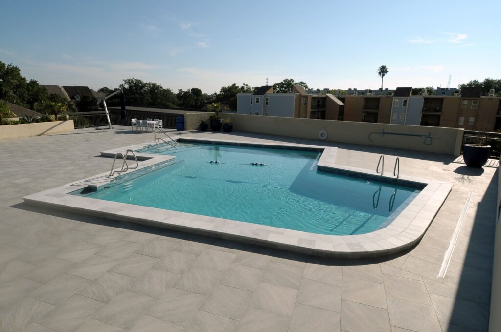 After renovation picture of a pool in Metarie.