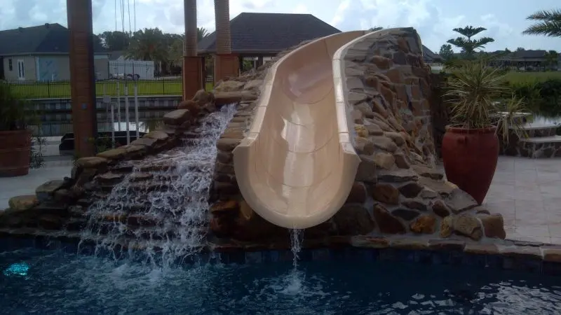 a custom pool slide